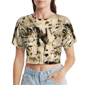 AILLOSA Racerback Tank Top Yuvarlak Yaka Kısa Kol YH-139 Kadın T-shirt