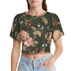 AILLOSA Racerback Tank Top Yuvarlak Yaka Kısa Kol YH-14 Kadın T-shirt
