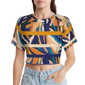 AILLOSA Racerback Tank Top Yuvarlak Yaka Kısa Kol YH-150 Kadın T-shirt