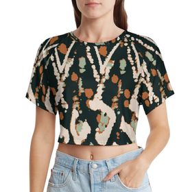 AILLOSA Racerback Tank Top Yuvarlak Yaka Kısa Kol YH-153 Kadın T-shirt