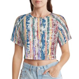 AILLOSA Racerback Tank Top Yuvarlak Yaka Kısa Kol YH-161 Kadın T-shirt
