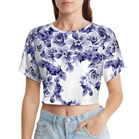 AILLOSA Racerback Tank Top Yuvarlak Yaka Kısa Kol YH-178 Kadın T-shirt