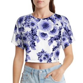 AILLOSA Racerback Tank Top Yuvarlak Yaka Kısa Kol YH-179 Kadın T-shirt