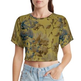 AILLOSA Racerback Tank Top Yuvarlak Yaka Kısa Kol YH-185 Kadın T-shirt