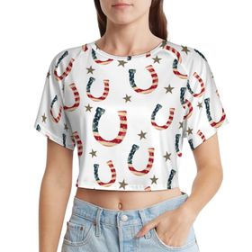 AILLOSA Racerback Tank Top Yuvarlak Yaka Kısa Kol YH-193 Kadın T-shirt