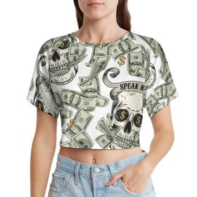 AILLOSA Racerback Tank Top Yuvarlak Yaka Kısa Kol YH-196 Kadın T-shirt