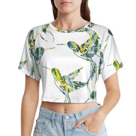AILLOSA Racerback Tank Top Yuvarlak Yaka Kısa Kol YH-200 Kadın T-shirt