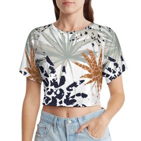 AILLOSA Racerback Tank Top Yuvarlak Yaka Kısa Kol YH-212 Kadın T-shirt