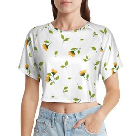 AILLOSA Racerback Tank Top Yuvarlak Yaka Kısa Kol YH-223 Kadın T-shirt