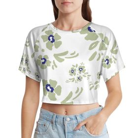 AILLOSA Racerback Tank Top Yuvarlak Yaka Kısa Kol YH-224 Kadın T-shirt