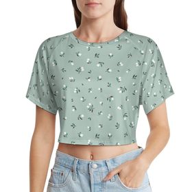 AILLOSA Racerback Tank Top Yuvarlak Yaka Kısa Kol YH-225 Kadın T-shirt
