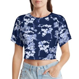 AILLOSA Racerback Tank Top Yuvarlak Yaka Kısa Kol YH-264 Kadın T-shirt