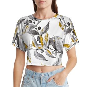 AILLOSA Racerback Tank Top Yuvarlak Yaka Kısa Kol YH-279 Kadın T-shirt