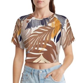 AILLOSA Racerback Tank Top Yuvarlak Yaka Kısa Kol YH-287 Kadın T-shirt