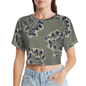 AILLOSA Racerback Tank Top Yuvarlak Yaka Kısa Kol YH-292 Kadın T-shirt