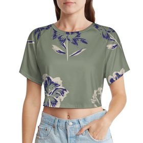 AILLOSA Racerback Tank Top Yuvarlak Yaka Kısa Kol YH-293 Kadın T-shirt