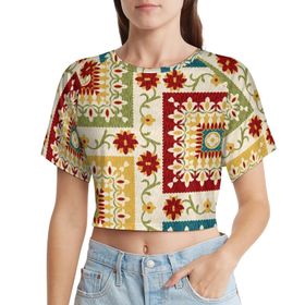AILLOSA Racerback Tank Top Yuvarlak Yaka Kısa Kol YH-297 Kadın T-shirt