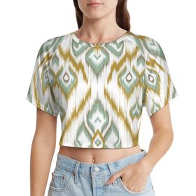 AILLOSA Racerback Tank Top Yuvarlak Yaka Kısa Kol YH-298 Kadın T-shirt