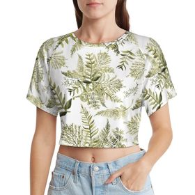 AILLOSA Racerback Tank Top Yuvarlak Yaka Kısa Kol YH-300 Kadın T-shirt
