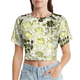 AILLOSA Racerback Tank Top Yuvarlak Yaka Kısa Kol YH-316 Kadın T-shirt