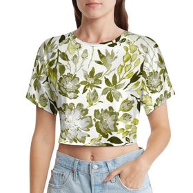 AILLOSA Racerback Tank Top Yuvarlak Yaka Kısa Kol YH-322 Kadın T-shirt