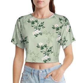 AILLOSA Racerback Tank Top Yuvarlak Yaka Kısa Kol YH-324 Kadın T-shirt