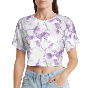 AILLOSA Racerback Tank Top Yuvarlak Yaka Kısa Kol YH-329 Kadın T-shirt