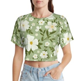 AILLOSA Racerback Tank Top Yuvarlak Yaka Kısa Kol YH-335 Kadın T-shirt