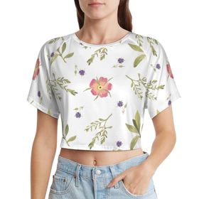 AILLOSA Racerback Tank Top Yuvarlak Yaka Kısa Kol YH-338 Kadın T-shirt