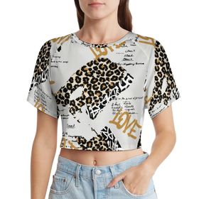 AILLOSA Racerback Tank Top Yuvarlak Yaka Kısa Kol YH-344 Kadın T-shirt