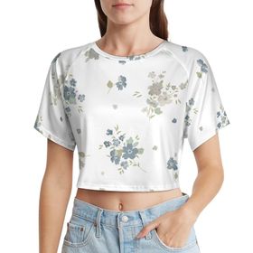 AILLOSA Racerback Tank Top Yuvarlak Yaka Kısa Kol YH-348 Kadın T-shirt