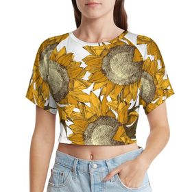 AILLOSA Racerback Tank Top Yuvarlak Yaka Kısa Kol YH-359 Kadın T-shirt
