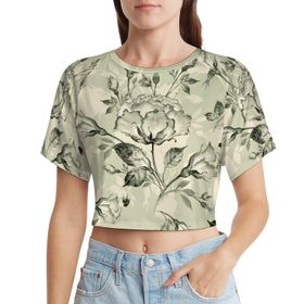 AILLOSA Racerback Tank Top Yuvarlak Yaka Kısa Kol YH-360 Kadın T-shirt