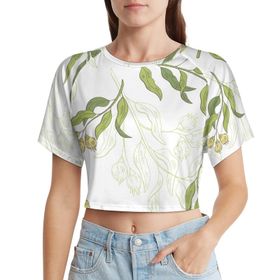 AILLOSA Racerback Tank Top Yuvarlak Yaka Kısa Kol YH-364 Kadın T-shirt