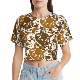 AILLOSA Racerback Tank Top Yuvarlak Yaka Kısa Kol YH-380 Kadın T-shirt