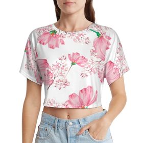 AILLOSA Racerback Tank Top Yuvarlak Yaka Kısa Kol YH-383 Kadın T-shirt
