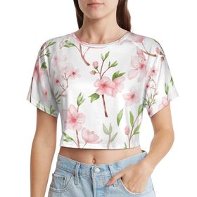 AILLOSA Racerback Tank Top Yuvarlak Yaka Kısa Kol YH-388 Kadın T-shirt