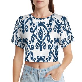 AILLOSA Racerback Tank Top Yuvarlak Yaka Kısa Kol YH-39 Kadın T-shirt