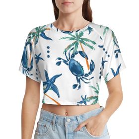 AILLOSA Racerback Tank Top Yuvarlak Yaka Kısa Kol YH-394 Kadın T-shirt