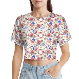 AILLOSA Racerback Tank Top Yuvarlak Yaka Kısa Kol YH-408 Kadın T-shirt