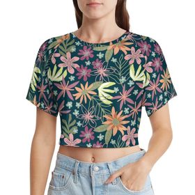 AILLOSA Racerback Tank Top Yuvarlak Yaka Kısa Kol YH-413 Kadın T-shirt