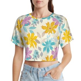AILLOSA Racerback Tank Top Yuvarlak Yaka Kısa Kol YH-419 Kadın T-shirt