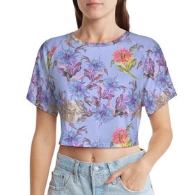 AILLOSA Racerback Tank Top Yuvarlak Yaka Kısa Kol YH-421 Kadın T-shirt