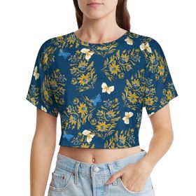 AILLOSA Racerback Tank Top Yuvarlak Yaka Kısa Kol YH-426 Kadın T-shirt