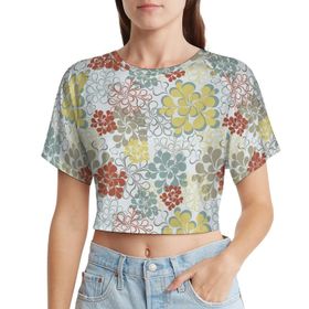 AILLOSA Racerback Tank Top Yuvarlak Yaka Kısa Kol YH-427 Kadın T-shirt
