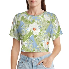 AILLOSA Racerback Tank Top Yuvarlak Yaka Kısa Kol YH-428 Kadın T-shirt