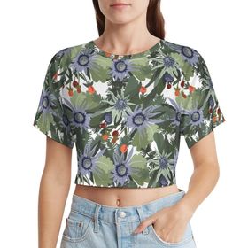 AILLOSA Racerback Tank Top Yuvarlak Yaka Kısa Kol YH-431 Kadın T-shirt