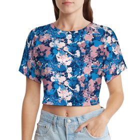 AILLOSA Racerback Tank Top Yuvarlak Yaka Kısa Kol YH-441 Kadın T-shirt