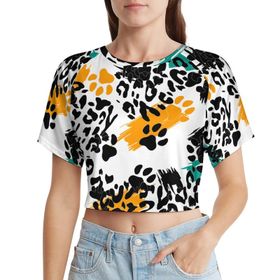 AILLOSA Racerback Tank Top Yuvarlak Yaka Kısa Kol YH-444 Kadın T-shirt