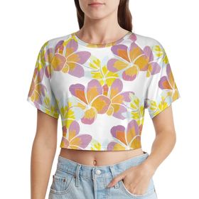 AILLOSA Racerback Tank Top Yuvarlak Yaka Kısa Kol YH-463 Kadın T-shirt